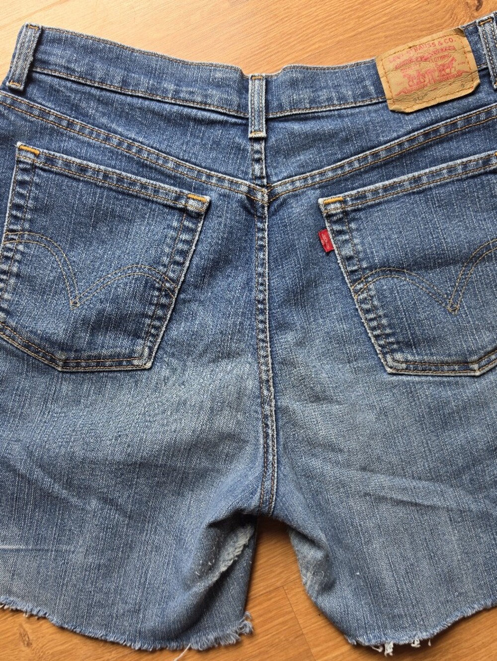Levi's Blue Cutoff Denim Shorts with Back Patch